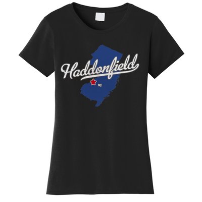 Haddonfield New Jersey NJ Map Women's T-Shirt