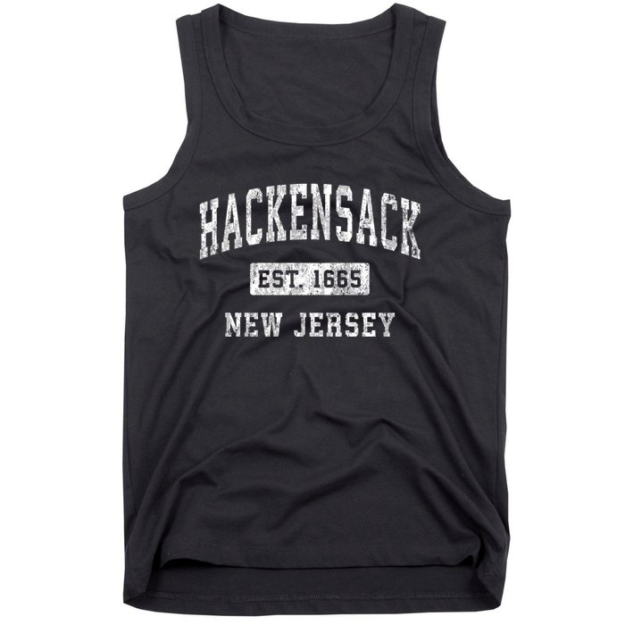 Hackensack New Jersey Nj Vintage Established Sports Tank Top