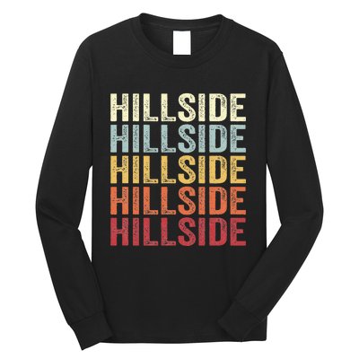 Hillside New Jersey Hillside Nj Retro Vintage Long Sleeve Shirt