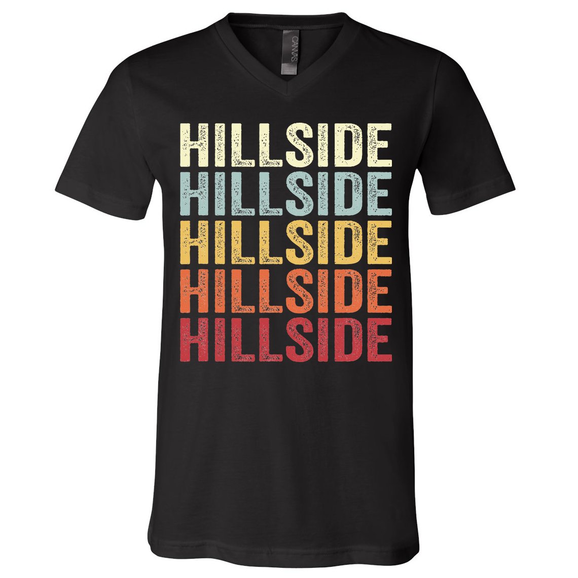 Hillside New Jersey Hillside Nj Retro Vintage V-Neck T-Shirt