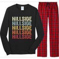 Hillside New Jersey Hillside Nj Retro Vintage Long Sleeve Pajama Set