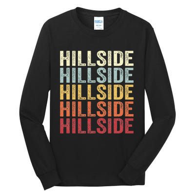 Hillside New Jersey Hillside Nj Retro Vintage Tall Long Sleeve T-Shirt