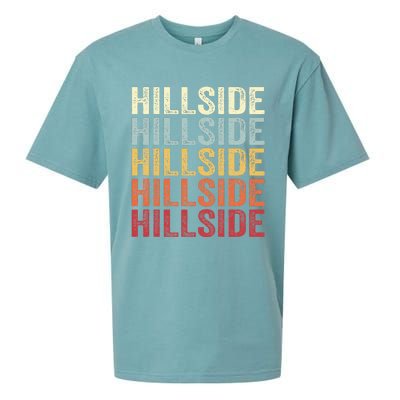 Hillside New Jersey Hillside Nj Retro Vintage Sueded Cloud Jersey T-Shirt