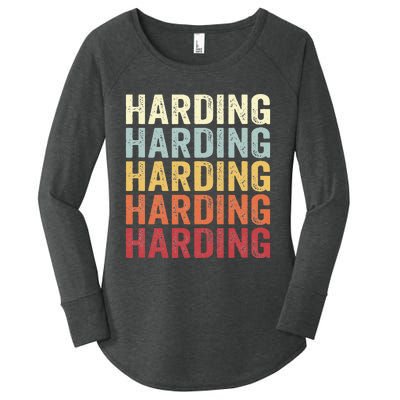 Harding New Jersey Harding NJ Retro Vintage Text Women's Perfect Tri Tunic Long Sleeve Shirt