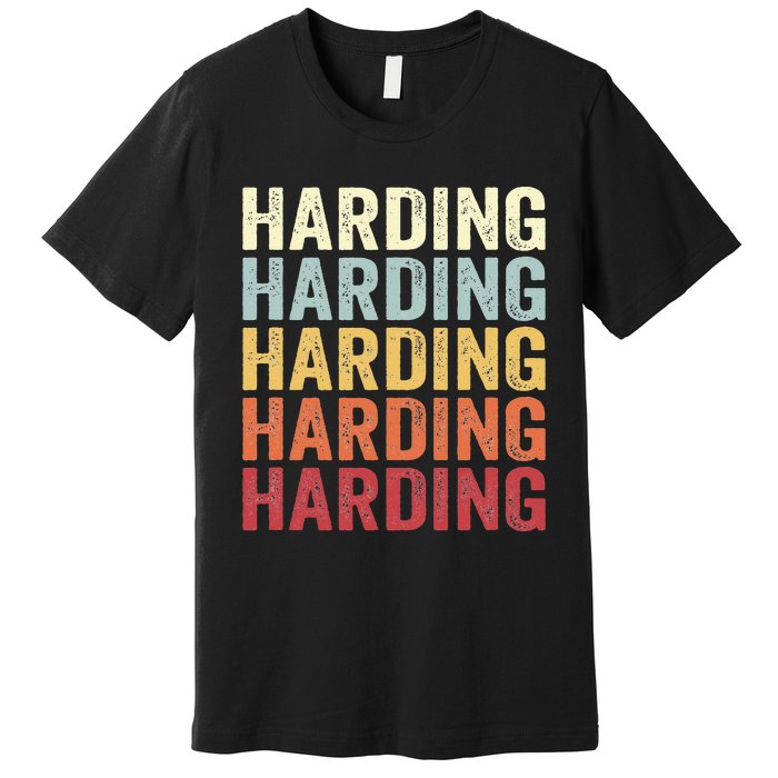 Harding New Jersey Harding NJ Retro Vintage Text Premium T-Shirt