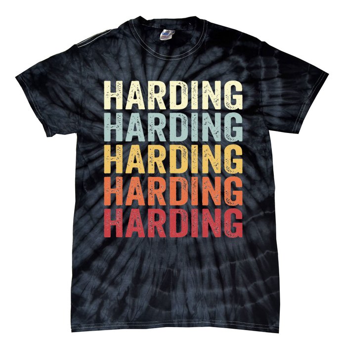 Harding New Jersey Harding NJ Retro Vintage Text Tie-Dye T-Shirt