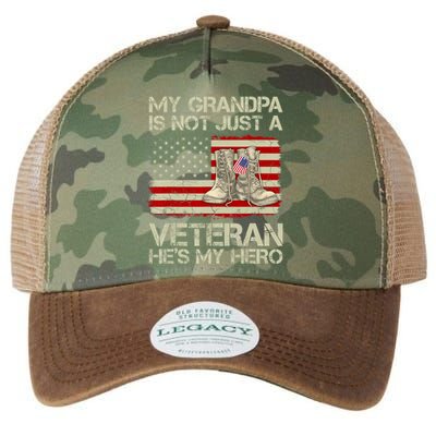 he's not just a veteran he is my grandpa Veteran Legacy Tie Dye Trucker Hat