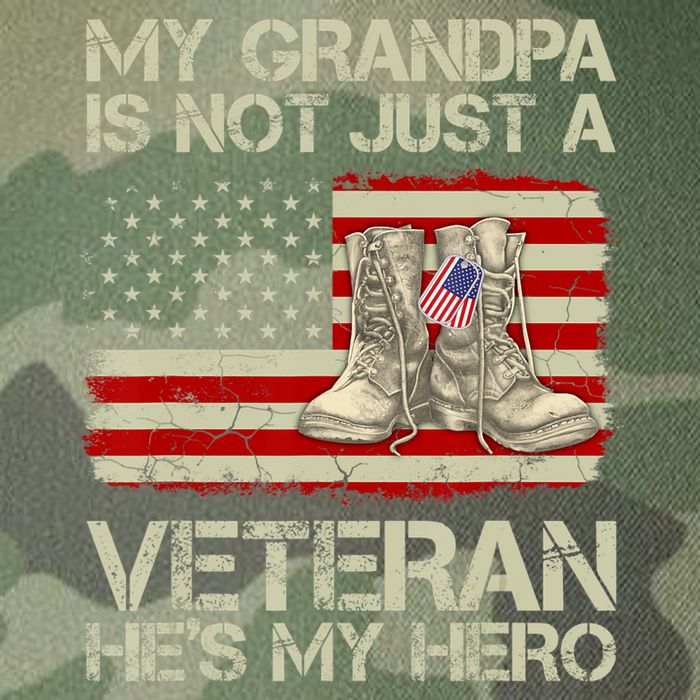 he's not just a veteran he is my grandpa Veteran Legacy Tie Dye Trucker Hat