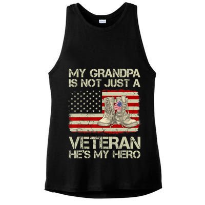 he's not just a veteran he is my grandpa Veteran Ladies PosiCharge Tri-Blend Wicking Tank