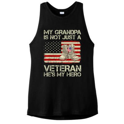 he's not just a veteran he is my grandpa Veteran Ladies PosiCharge Tri-Blend Wicking Tank