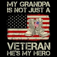 he's not just a veteran he is my grandpa Veteran Flexfit Unipanel Trucker Cap