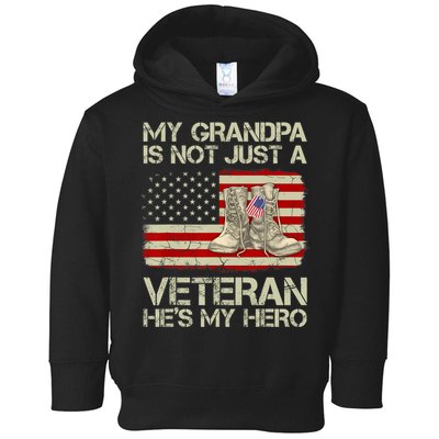 he's not just a veteran he is my grandpa Veteran Toddler Hoodie