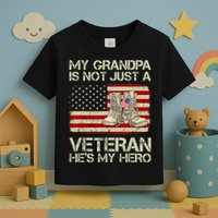he's not just a veteran he is my grandpa Veteran Toddler T-Shirt