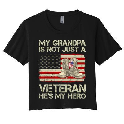 he's not just a veteran he is my grandpa Veteran Crop Top