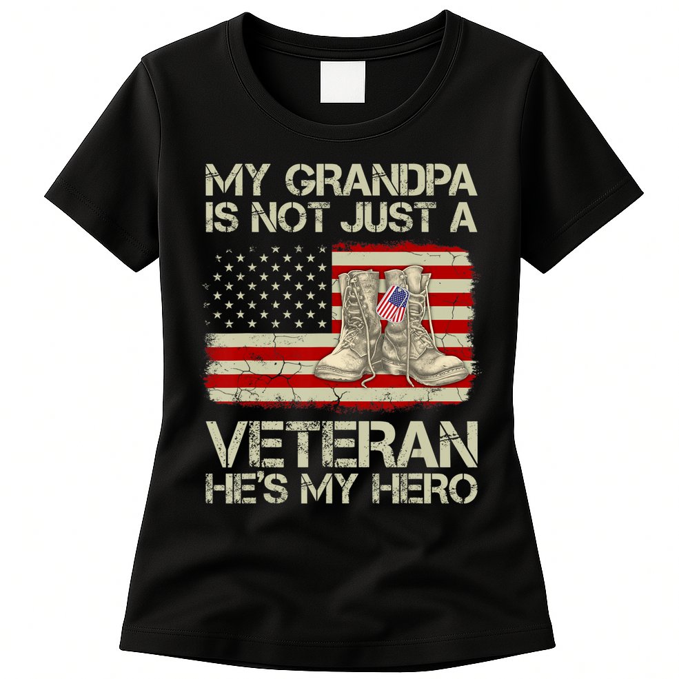 he's not just a veteran he is my grandpa Veteran Womens T-Shirt