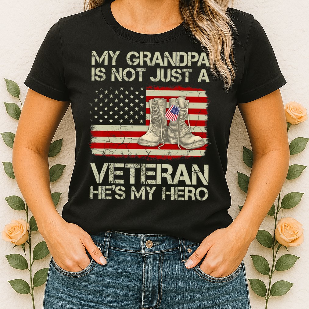 he's not just a veteran he is my grandpa Veteran Womens T-Shirt