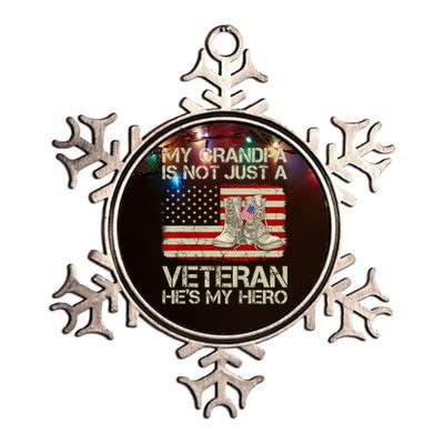 he's not just a veteran he is my grandpa Veteran Metallic Star Ornament