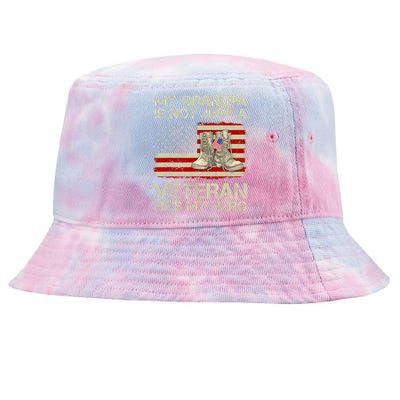 he's not just a veteran he is my grandpa Veteran Tie-Dyed Bucket Hat