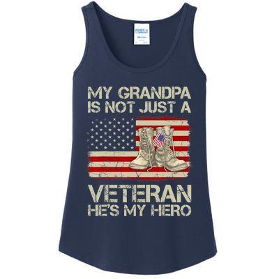 he's not just a veteran he is my grandpa Veteran Ladies Essential Tank