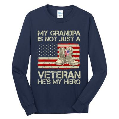 he's not just a veteran he is my grandpa Veteran Tall Long Sleeve T-Shirt