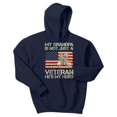 he's not just a veteran he is my grandpa Veteran Kids Hoodie