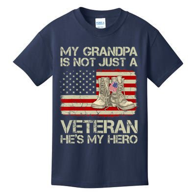 he's not just a veteran he is my grandpa Veteran Kids T-Shirt