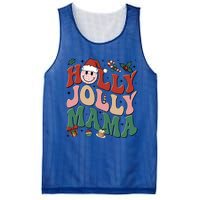 Holly N Jolly Mama Smile Santa Hat Jolly Mama Christmas Gift Mesh Reversible Basketball Jersey Tank