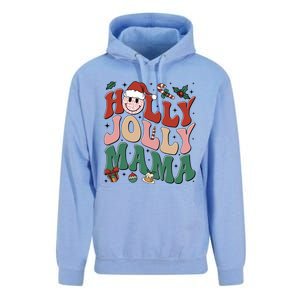 Holly N Jolly Mama Smile Santa Hat Jolly Mama Christmas Gift Unisex Surf Hoodie