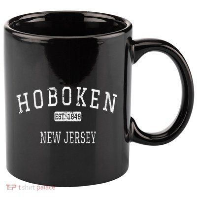 Hoboken New Jersey Nj Vintage 11oz C Handle Ceramic Mug
