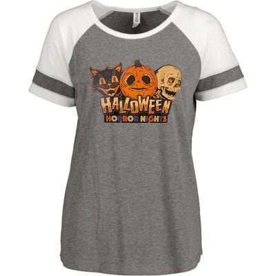 Horror Nights Lil’ Boo Halloween Enza Ladies Jersey Colorblock Tee