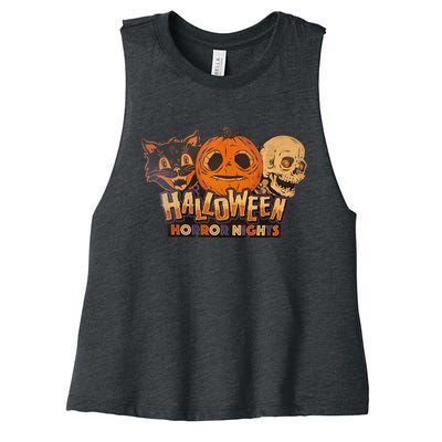 Horror Nights Lil’ Boo Halloween Women's Racerback Cropped Tank