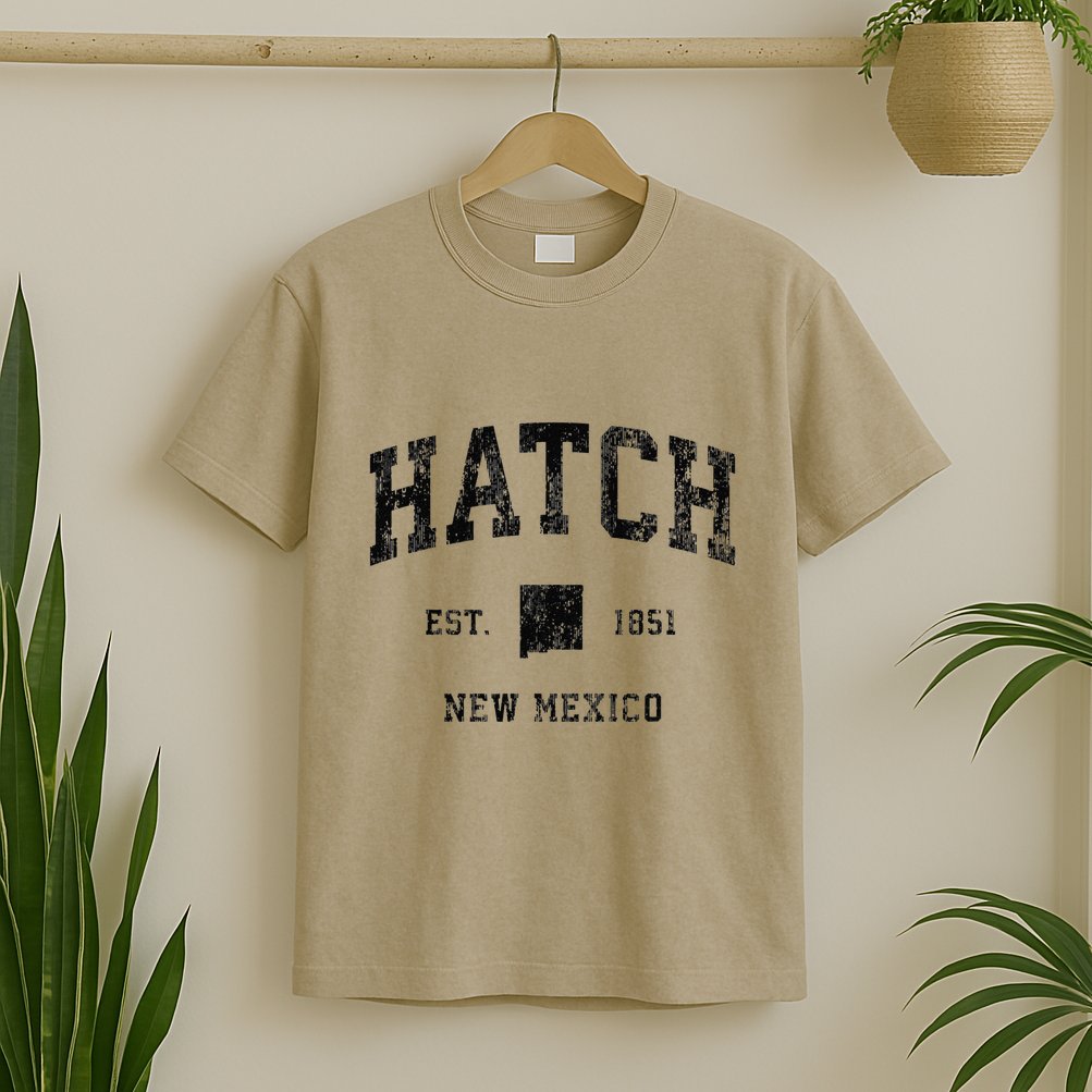Hatch New Mexico Nm Vintage Athletic Black Sports T-Shirt