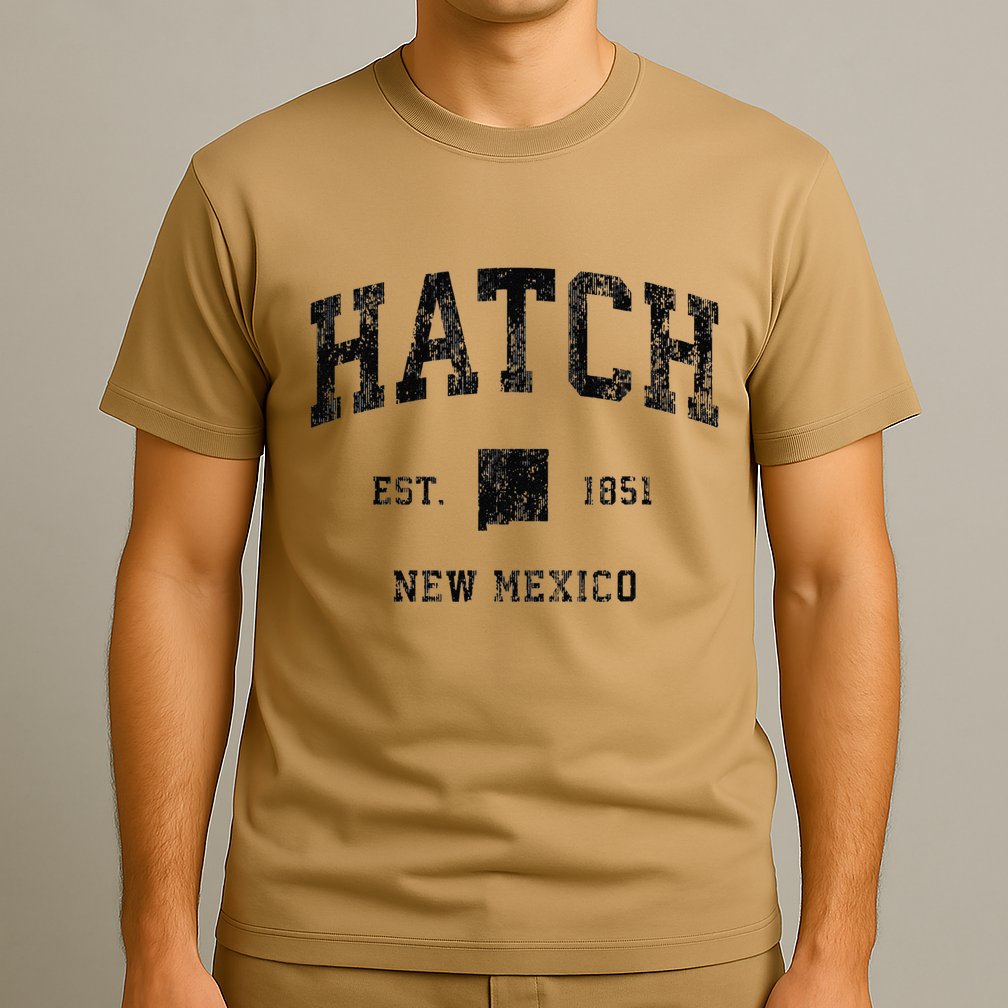 Hatch New Mexico Nm Vintage Athletic Black Sports T-Shirt