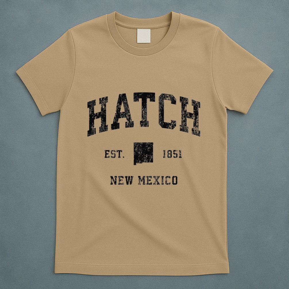 Hatch New Mexico Nm Vintage Athletic Black Sports T-Shirt