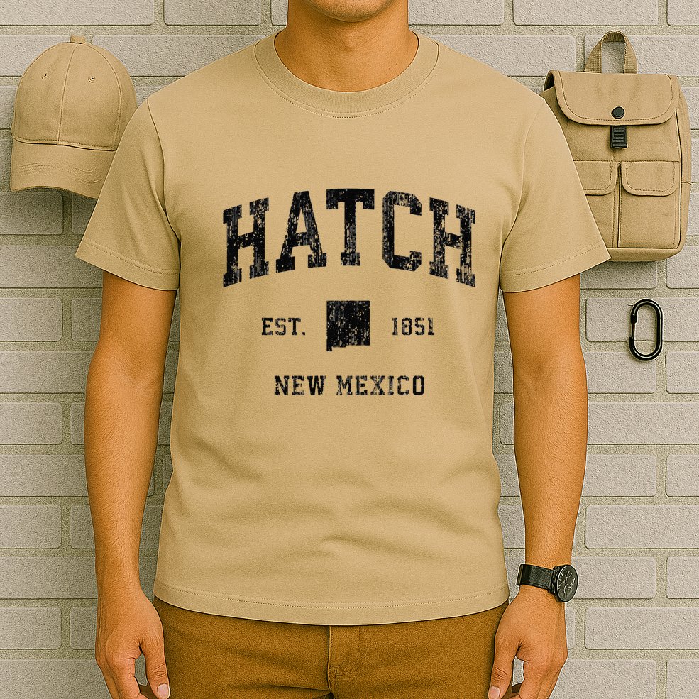 Hatch New Mexico Nm Vintage Athletic Black Sports T-Shirt