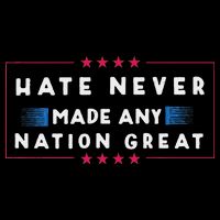 Hate Never Made Any Nation Great Funny Anti Trump Drawstring Bag