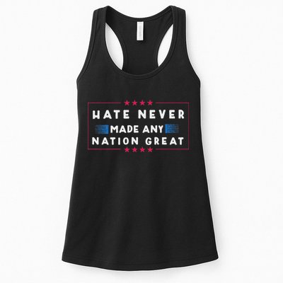 Hate Never Made Any Nation Great Funny Anti Trump Womens Tank Top