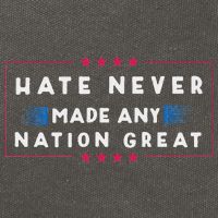 Hate Never Made Any Nation Great Funny Anti Trump Cotton Canvas Backpack