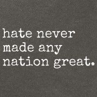 Hate Never Made Any Nation Great Cotton Canvas Backpack