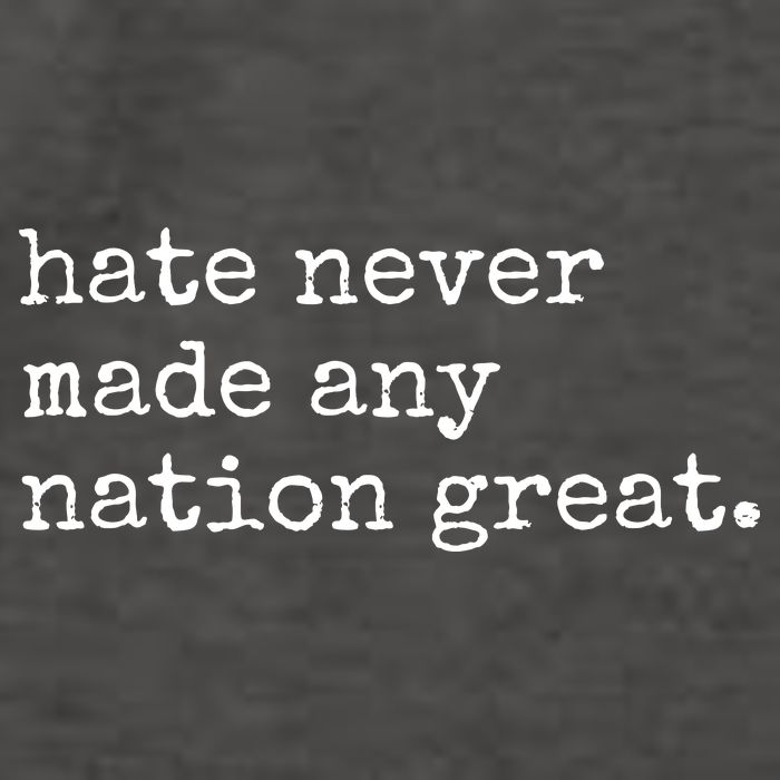 Hate Never Made Any Nation Great Vector Backpack