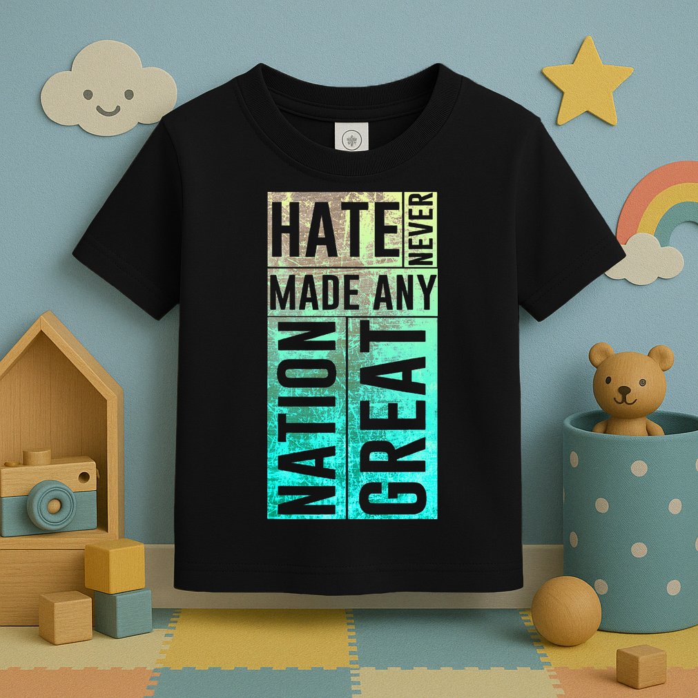Hate Never Made Any Nation Great Political Protest Toddler T-Shirt