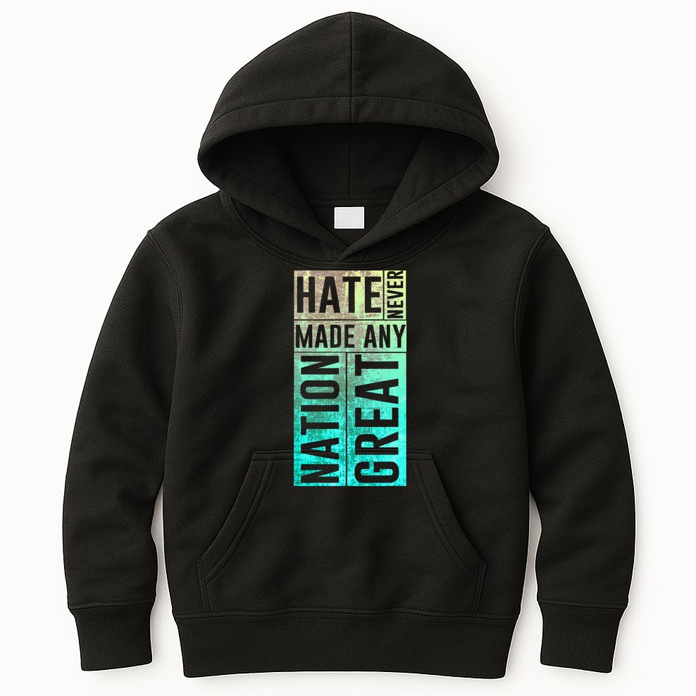 Hate Never Made Any Nation Great Political Protest Kids Hoodie