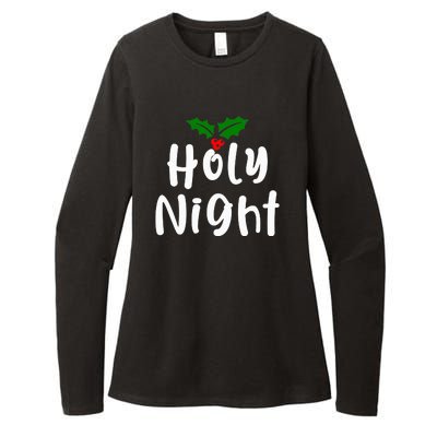 Holy Night | Merry Christmas Womens CVC Long Sleeve Shirt