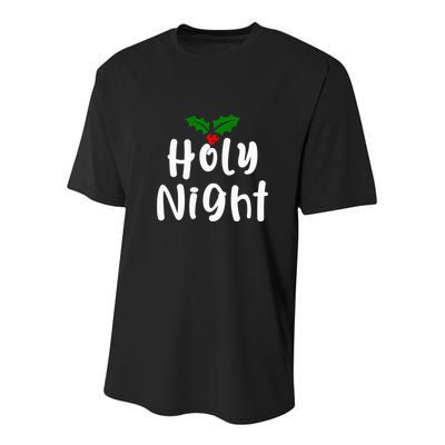 Holy Night | Merry Christmas Youth Performance Sprint T-Shirt