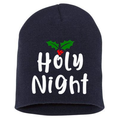 Holy Night | Merry Christmas Short Acrylic Beanie