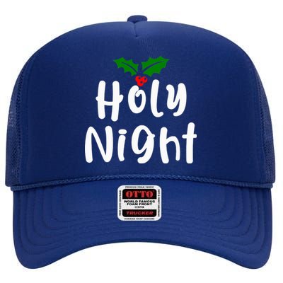 Holy Night | Merry Christmas High Crown Mesh Back Trucker Hat