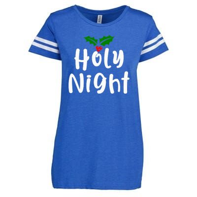 Holy Night | Merry Christmas Enza Ladies Jersey Football T-Shirt