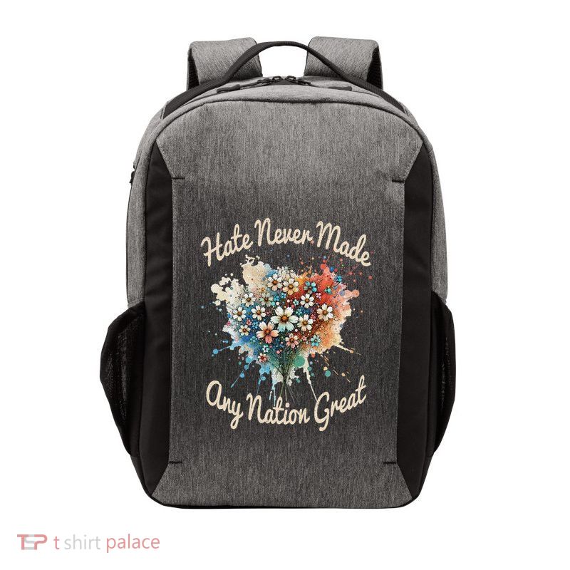 Hate Never Made Any Nation Great Funny Anti Trump 2025 Vector Backpack
