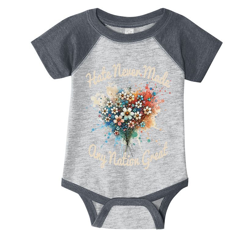 Hate Never Made Any Nation Great Funny Anti Trump 2025 Infant Baby Jersey Bodysuit