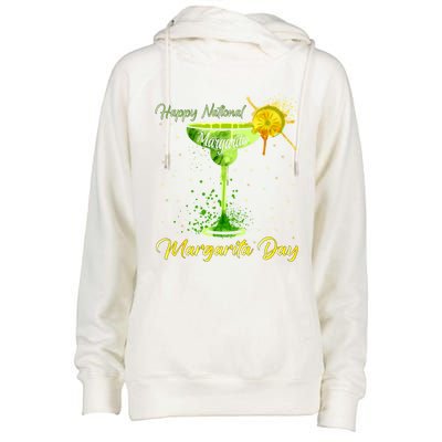 Happy National Margarita Day Funny Gift Womens Funnel Neck Pullover Hood